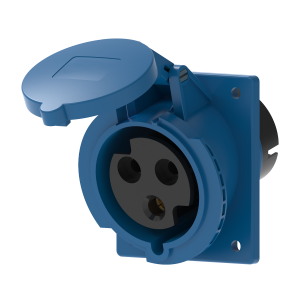 Ổ cắm loại cố định bắt trên bảng điện xéo 3 cực, 32A, IP44 mã MPN2-423