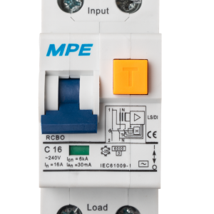 Cầu dao bảo vệ dòng rò, quá tải RCBO 2 cực, 16A, 30mA, 6kA mã RCBO-30/216
