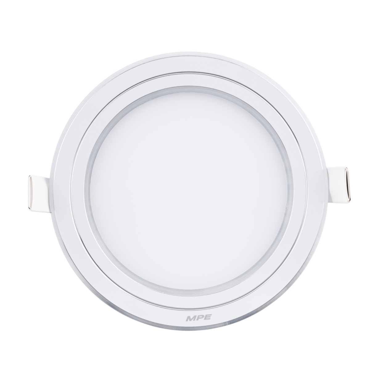 LED Panel âm trần nhôm viền bạc mặt tròn 12W phi nhỏ - 3 chế độ màu RPL-12S/3C/S