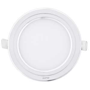 LED Panel âm trần nhôm viền bạc mặt tròn 9W - 3 chế độ màu RPL-9/3C/S