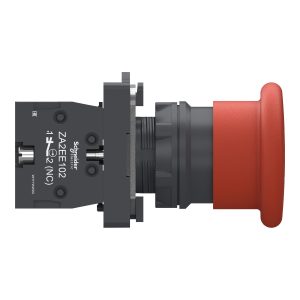 Schneider XA2AT42 - Nút nhấn dừng khẩn cấp XA2AT42 hoàn chỉnh, Easy Harmony XA2, đầu nhựa, Ø 22mm, kéo để nhả (push-pull), đầu nấm 40mm, 1 NC, màu đỏ.