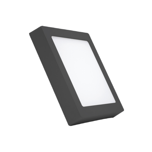 LED Panel ốp nổi nhôm, thân đen, mặt vuông 18W ánh sáng trắng SSPLB-18T