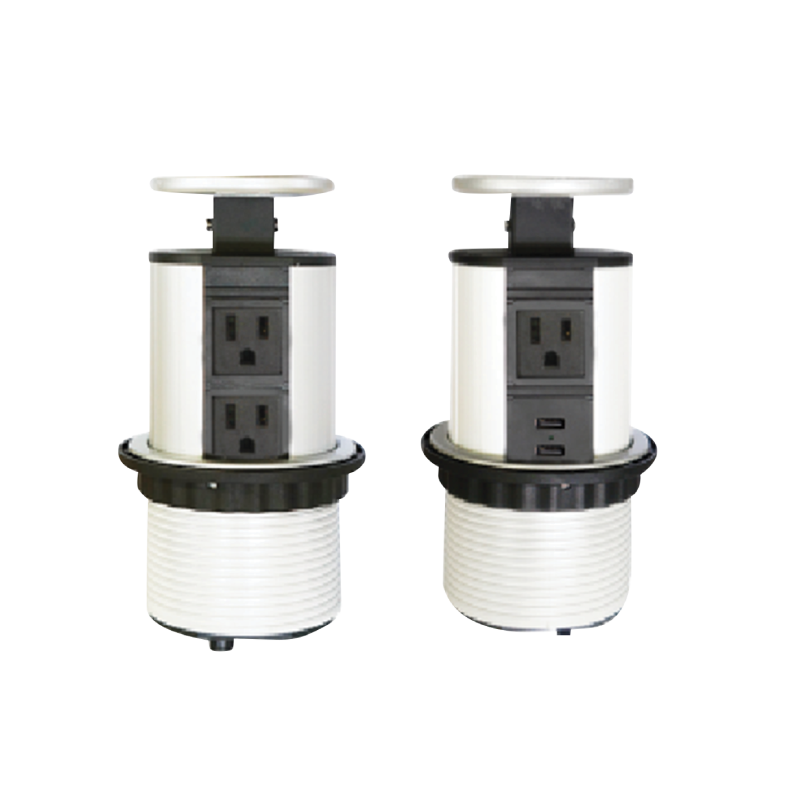 Ổ cắm âm bàn 3 ổ cắm ba chấu, cắm từ 2 phía TBS4