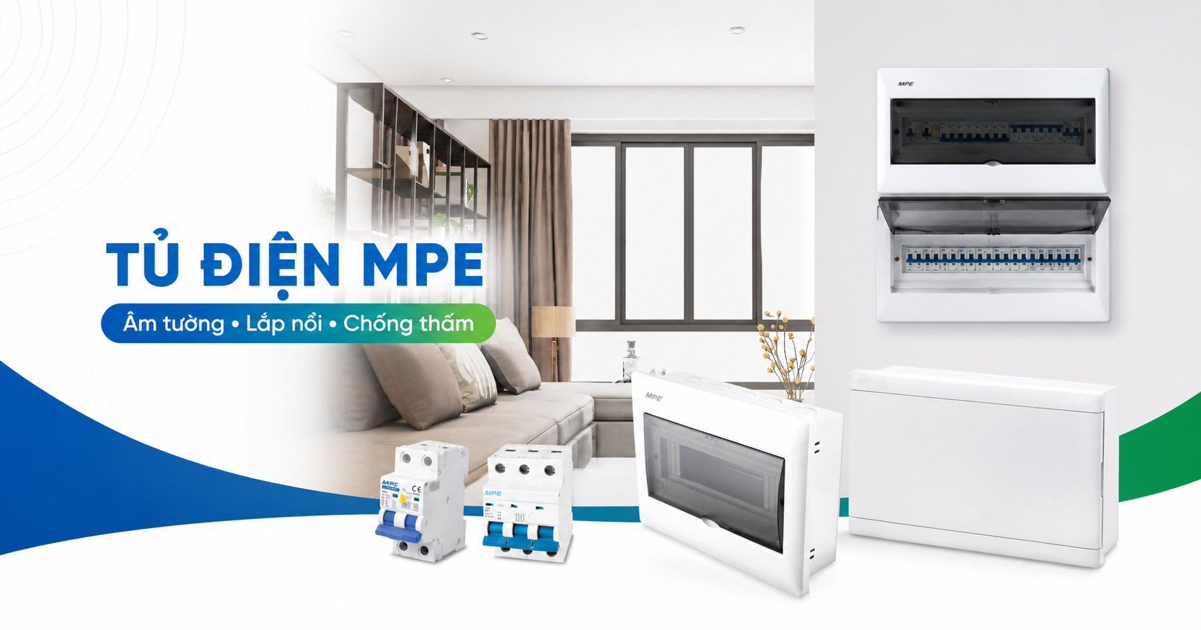 Tủ điện MPE âm tường, lắp nổi và chống thấm từ catalogue MPE