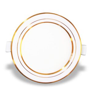 Đèn downlight LED Nanoco φ110 9W viền vàng/ trắng/ bạc (ánh sáng trắng/ trung tính/ vàng)
