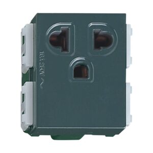 Ổ cắm đơn Panasonic WEV1181SW có màn che và nối đất