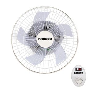Quạt đảo cơ 5 cánh Nanoco model NOF1609 màu trắng (3 cấp độ gió, công suất 47w)