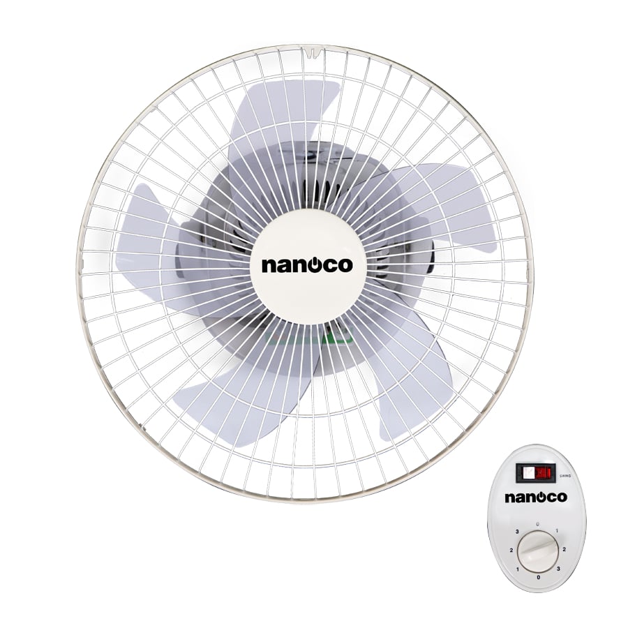 Quạt đảo cơ 5 cánh Nanoco model NOF1609 màu trắng (3 cấp độ gió, công suất 47w)