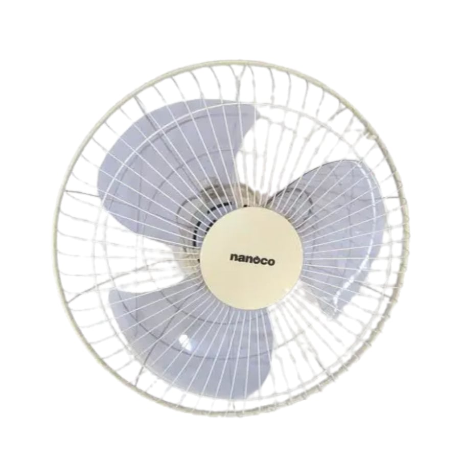 Quạt đảo có remote Nanoco model NOF1651RC màu Ghi/Beige (3 cấp độ gió, công suất 47W, bạc đạn)